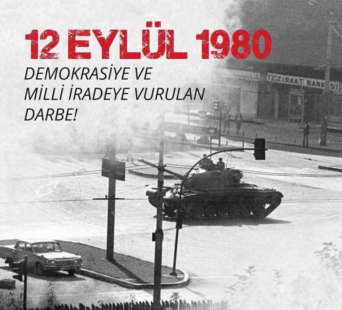 ytas002's tweet photo. Siyasi tarihimize kara bir leke olarak geçen #12Eylül 1980 Askeri Darbesi'nin 40’ıncı yılında, darbeleri ve cuntacı zihniyetleri bir kez daha lanetliyorum. Darbenin karanlık günlerinde yaşamını yitiren vatandaşlarımızı rahmet ve minnetle anıyorum. https://t.co/ZNlgZPSkBe