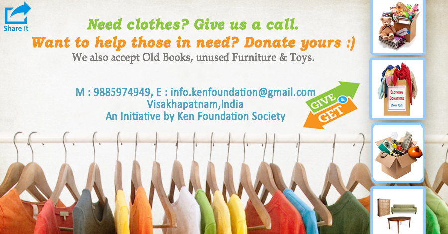 The old and unused clothes in your wardrobes can be useful to someone. The clothes donated by you can make some happy.  #DonateOldClothes #Vizag #Visakhapatnam #SpreadSmiles #KenFoundation #HelpNeedy