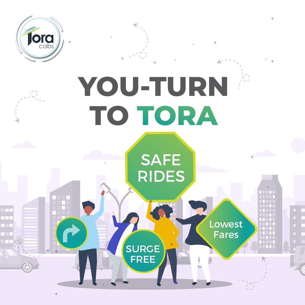 ToraCabs's tweet photo. Take a U turn from other cab companies and start riding with Tora!
#Tora #ToraCabs #OutstationCabs #CityCabs #BookACab #Taxi #BookATaxi #Auto #BookAnAuto #taxicab https://t.co/XYngf1EtbC
