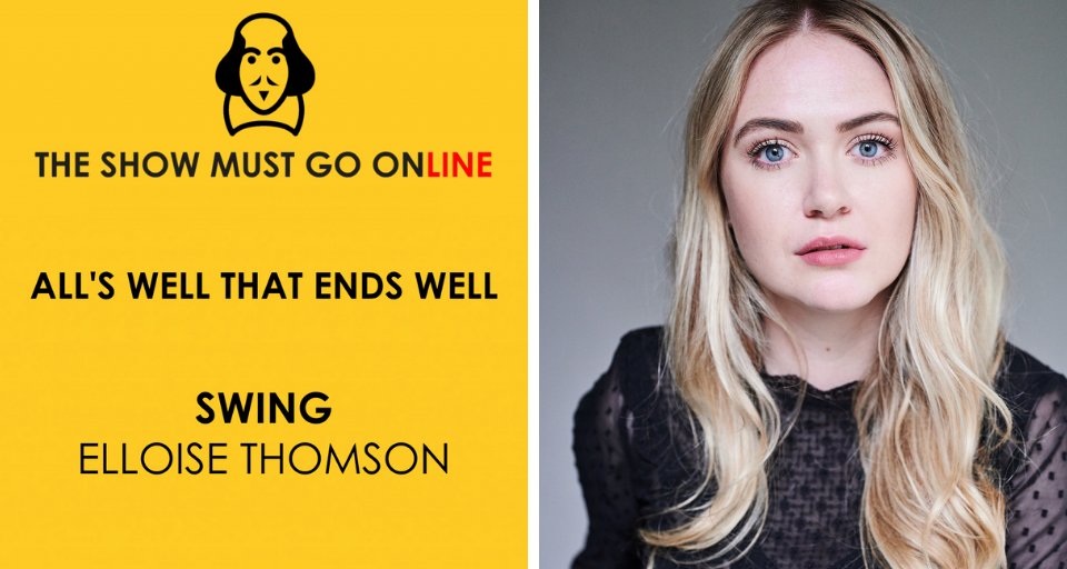 As Swing @elliethomson

Elloise trained at @Drama_Studio &amp; <a href="/CSSDLondon/">Central</a>. Her most noted credits include <a href="/The_Globe/">Shakespeare’s Globe</a> <a href="/arcolatheatre/">Arcola Theatre</a> <a href="/NewWolsey/">New Wolsey Theatre</a> <a href="/RoyalAlbertHall/">Royal Albert Hall</a> &amp; <a href="/audibleuk/">Audible UK 🎧</a>. Recently, Elloise completed a 6-month tour of Wuthering Heights around the UK &amp; Ireland performing as Cathy.