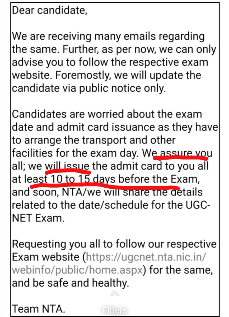 PranavPranavam_'s tweet photo. #ugcnet2020 This is a mail send by @DG_NTA on 12 Sept 2020. 
They guaranteed dat respecting transportation issues,they will issue admit cards 10 days before!.
So now only 3 days left 4 d exam!.
Y u r not considering #COVID19India situation!
#Postponed_UGC_NET_Exam 
@DrRPNishank https://t.co/XtxbYIT4Sg