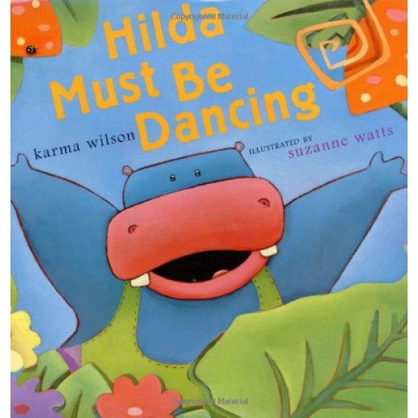 So there's lots of stories about fat animals, like Hilda Must Be Dancing. The story is that Hilda is so big that her dancing is always causing too much noise and ruckus, and everyone wants her to stop dancing. In the end she dances in the water so as not to make the earth shake.