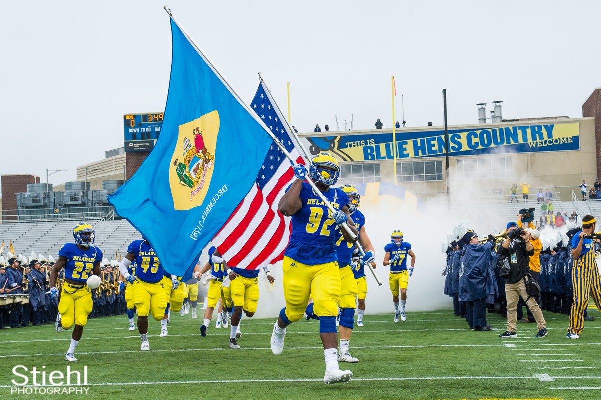 StiehlPhoto's tweet photo. Today, @DelawareFB would have been in @BlackBearsFB for a @CAAFootball game.  But, we go back to 2016 when the Black Bears came to Delaware for a conference game.  #collegegameday #football @BNichols98 Led us onto the field. https://t.co/fMOC2o5wP2