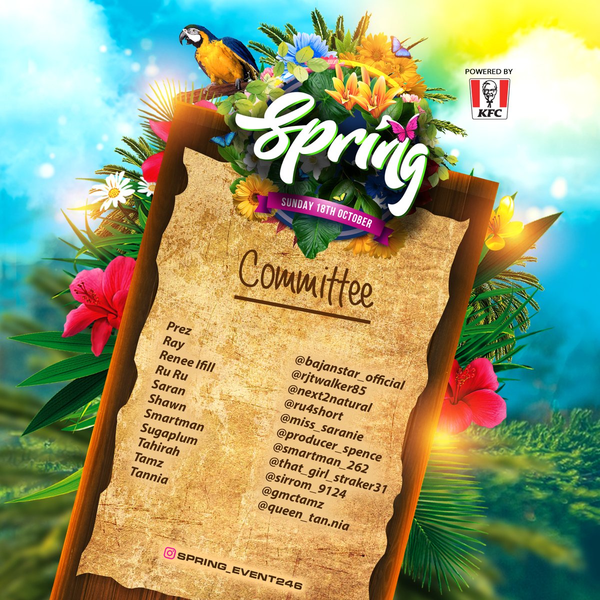 _SpringEvent's tweet image. Know a committee member?
Contact one of our extensive committee members to get your spring tickets today!

#SpringForFall
#SpringIsStillComing #springevents
