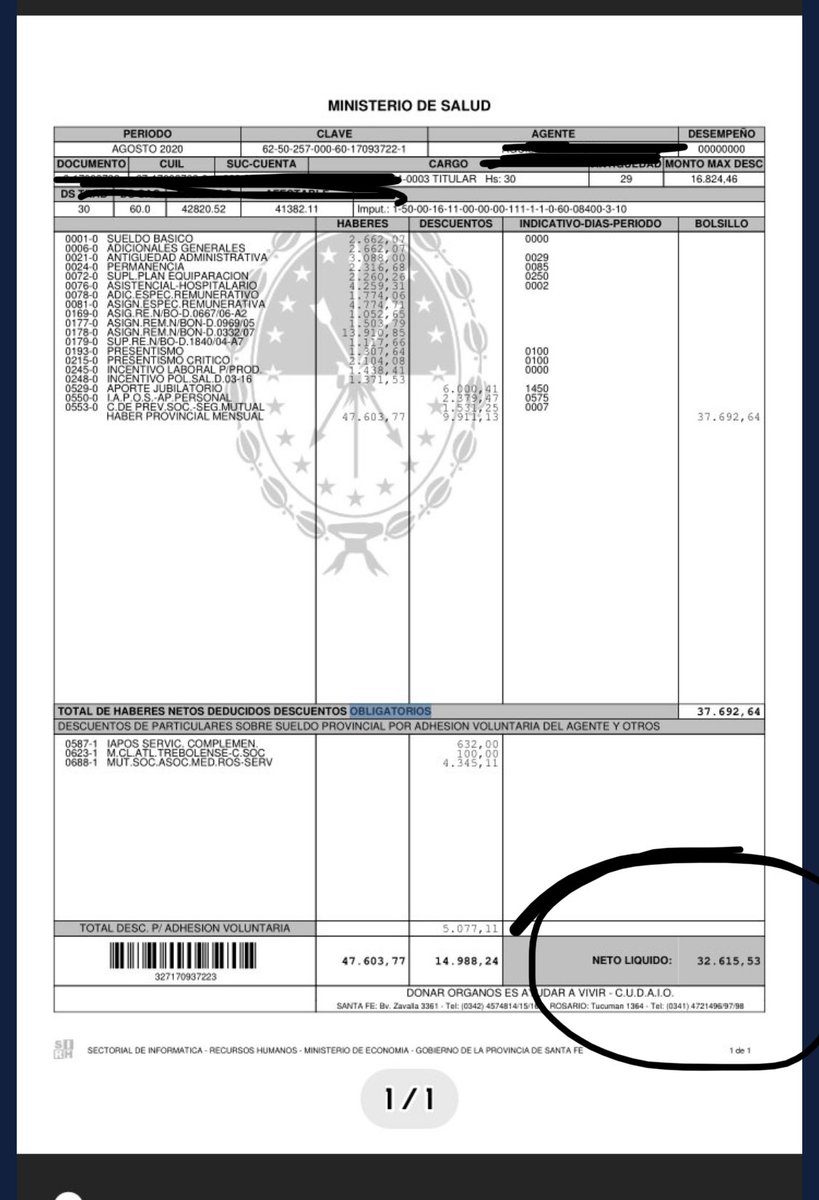 edufeiok's tweet photo. ENFERMERA. 29 años de servicio. Provincia de Santa Fe. LES PIBIS ⁦@LukiGrimson⁩ primer contrato, 168 mil por 7 meses ( pagaderos en 7 veces). NO ES JUSTO. https://t.co/FCgih7Ef7z