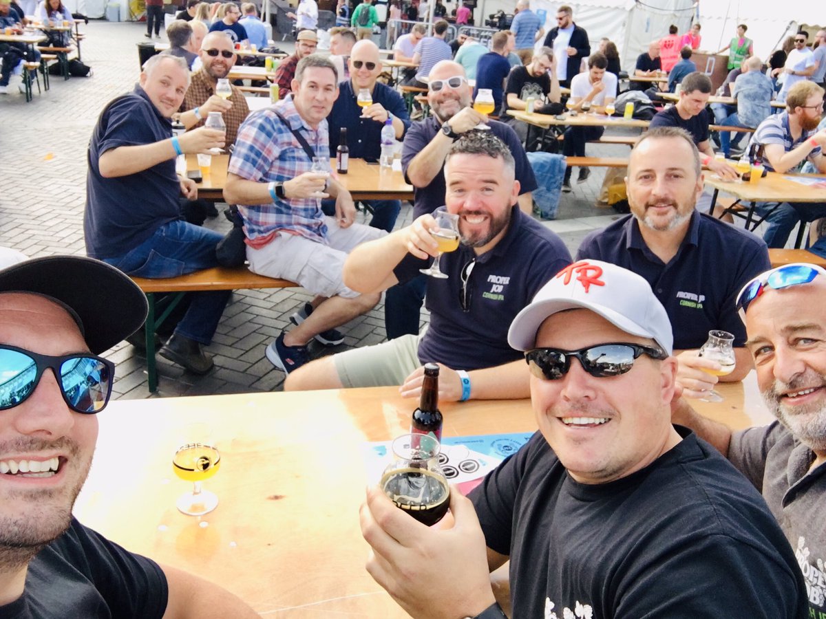 Enjoying a great afternoon <a href="/BristolCBF/">Bristol Craft Beer Festival</a> with some of our illustrious <a href="/properjobale/">Proper Job Ale</a> ambassadors! Really well thought out and safe beer gathering. Well done to the organisers.