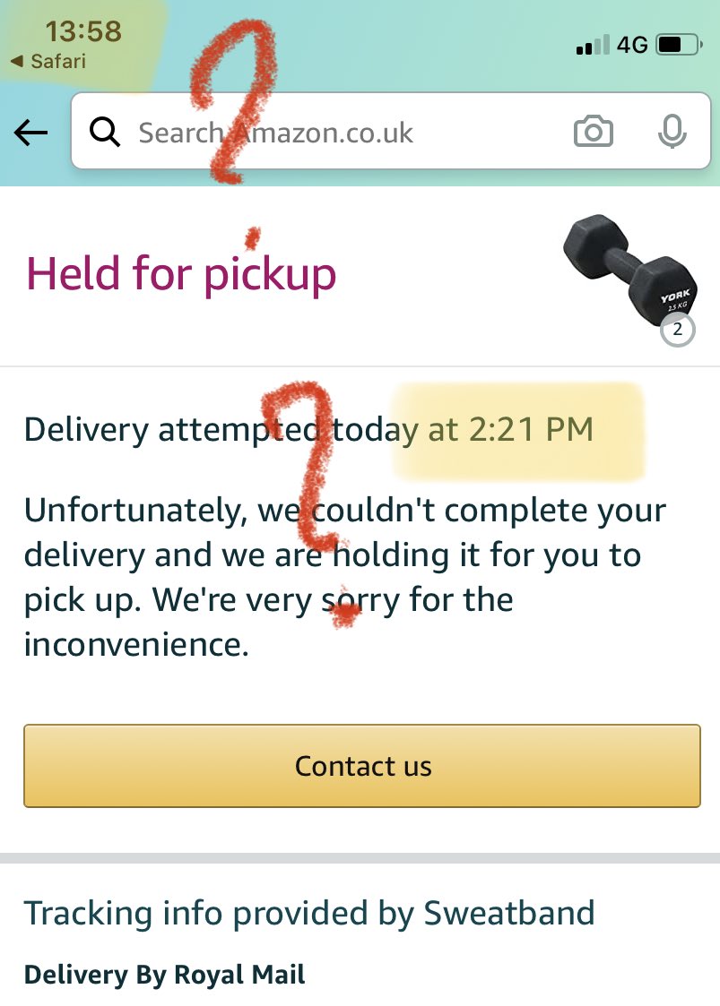 LHanam's tweet photo. ⁦@RoyalMail⁩ ⁦@AmazonUK⁩ So which of you can explain the timings of this to me?! https://t.co/PL1RFfG1Ua