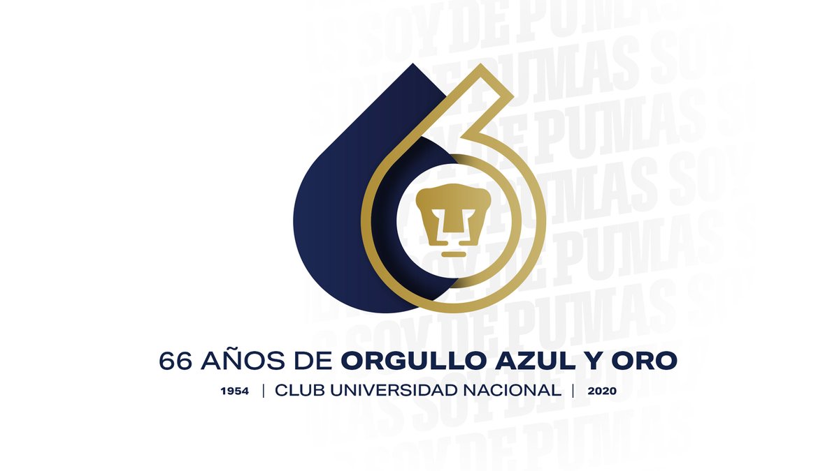 PumasMX's tweet photo. Hoy celebramos 66 años en el futbol profesional. #66AñosDeGarra y orgullo azul y oro.

¡Gracias por todo su apoyo y amor incondicional, afición!

#SoyDePumas https://t.co/d74BVzF8ZP