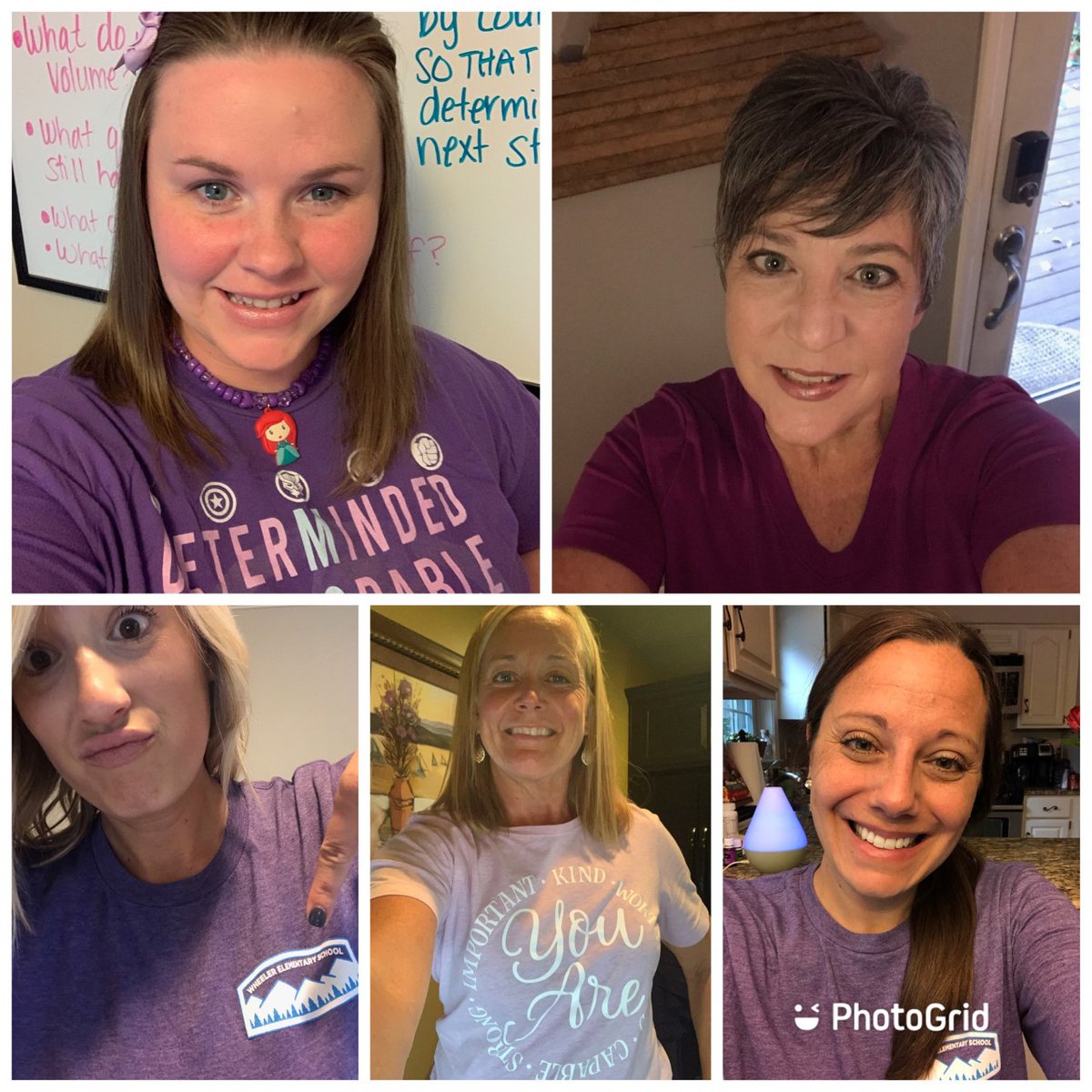 <a href="/wheeler5th/">wheeler5th</a> sporting our purple for 5th grade Purple Person Day! We know how to be purple people! #theworldneedsmorepurplepeople #purplecowproud <a href="/KristenBell/">OG Mickey</a> <a href="/heatherwarrell/">Heather Warrell</a> <a href="/WheelerElem/">Penny Espinosa</a> <a href="/CoachMeredith/">Josh Meredith</a>