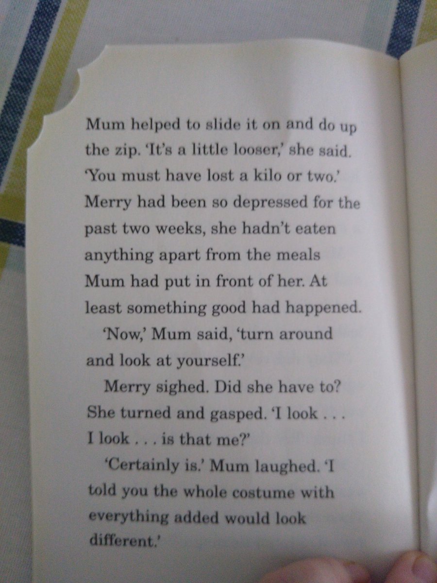 The depression and loss of appetite is praised by the adults in the book, and by the narrator. It made me very angry. Don't even want to donate this to the charity shop tbh. It actively encourages disordered eating.