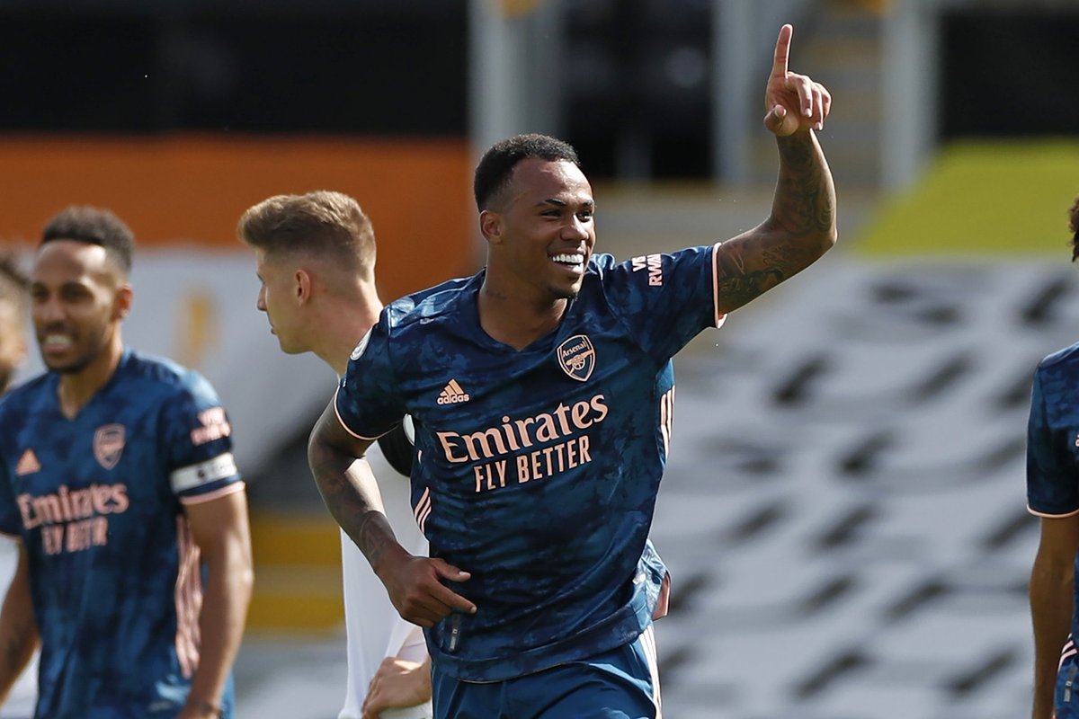 Pierre-Emerick Aubameyang reacts after Arsenal end losing streak