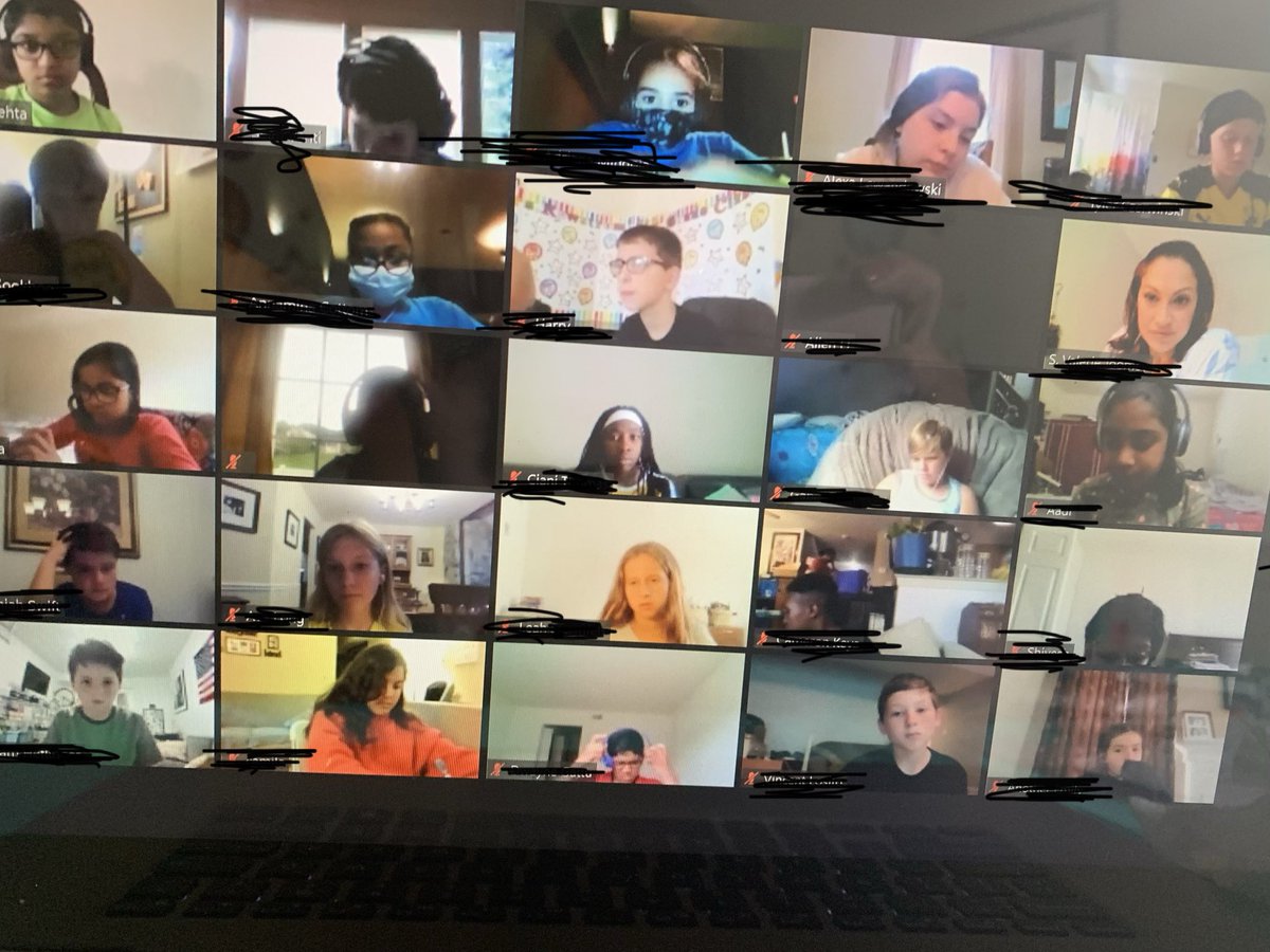 Rawstromsclass's tweet photo. First week of virtual FIFTH GRADE is in the books! We finished our week with some grade level team building...played Kahoot! with all 90+ students! #LHEpride @LindenHillLions https://t.co/v04l6nWQSI