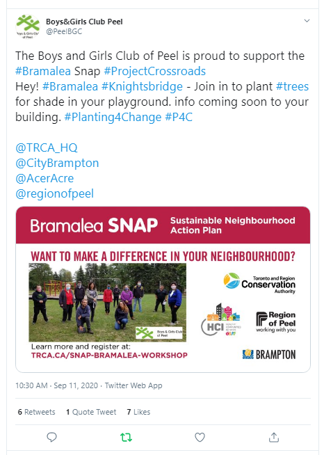 Soplet's tweet photo. .@DaveTrafford Grateful yesterday to get dates confirmed for #COVID distance protocol community planting. These #Bramalea residents need cooling #trees shade the most.
#ProjectCrossroads #FridaysForFuture #ClimateStrike https://t.co/QxluPcnKHV