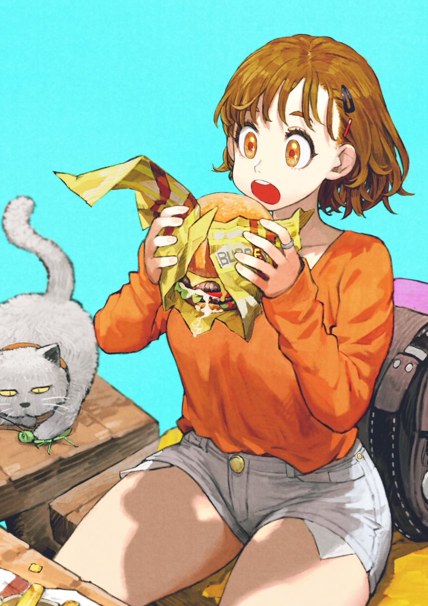 「????
#タベガール 」|じゅんのイラスト