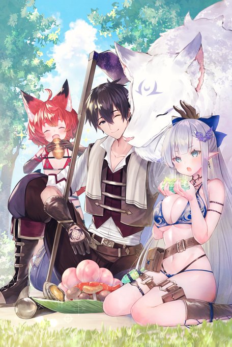 9月30日双葉社Mノベルス様より発売の
「神々の加護で生産革命～異世界の片隅でまったりスローライフしてたら、なぜか多彩な人材が集まって最強国家ができてました～」(著:風来山先生) 
のイラストを担当させて頂きました!初ラノベ担当作品です!
どうぞよろしくお願いします!https://t.co/9DtPMs3mwU 