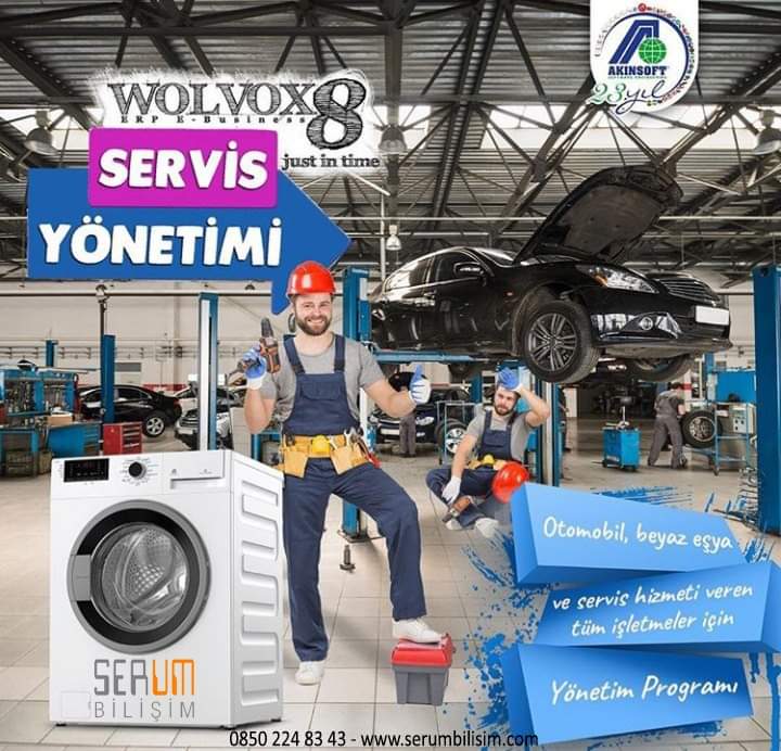 Otomobil, Beyaz Eşya, Cep Telefonu...
Servis Hizmeti Veren Tüm İşletmeler AKINSOFT Wolvox Servis Yönetimi ile işleriniz daha hızlı ve kolay ilerler..
Detaylı bilgi: 0850 224 83 43, serumbilisim.com
#wolvox #servisyönetimi #otoservis #aracservis #tamirbakim #beyazesya
