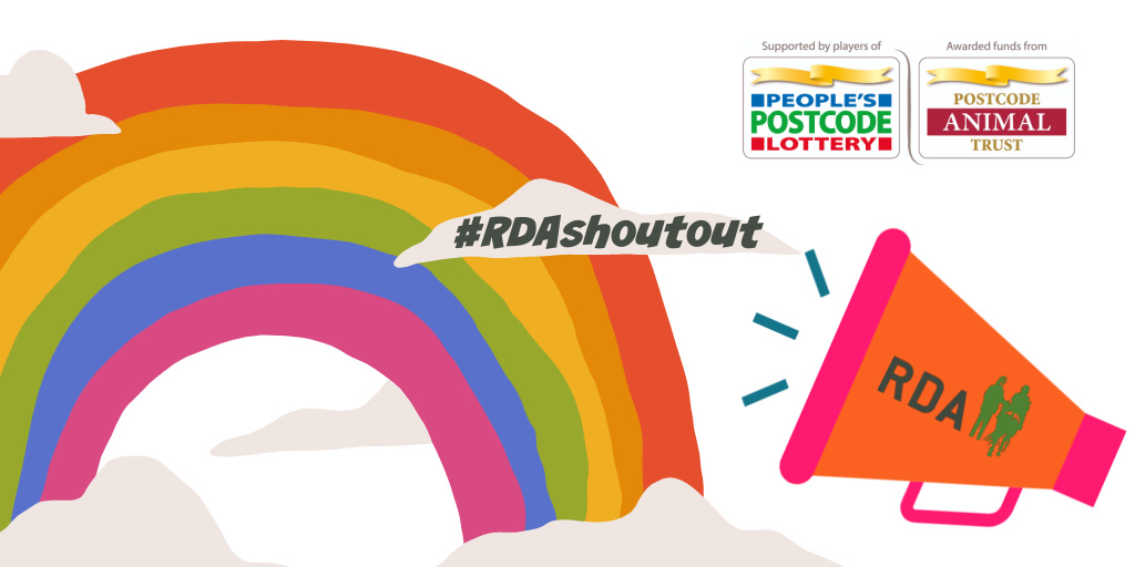 Today we are launching #RDAShoutOut - our heartfelt thank yous to members of the RDA community who have been going above and beyond to support their groups over the past few months.

DM or email cward@rda.org.uk to nominate someone you know.

#RDAShoutOut <a href="/PostcodeLottery/">Postcode Lottery</a>