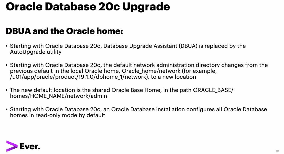 LucasBednarek's tweet image. Bunch of information about new features in #Oracle20c by @JulianDontcheff at #POUG2020 Some are small but helpful, some are bigger. If you&apos;ll have the opportunity, attend it in the future!