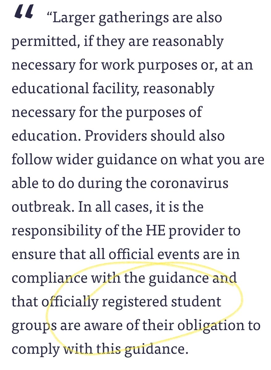 Finally here. What did DfE mean by this if it DIDN'T mean societies can SUs can host safe stuff that busts the six limits?
