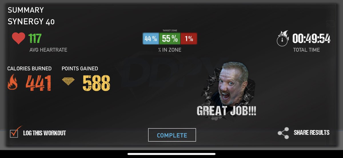 Daniel_G_RKO's tweet photo. @DDPYoga @RealDDP Synergy 40 Owned! It’s a fav this one! Happy with those numbers tonight. Feeling stronger and getting back to myself. If you let negative s#it in your head it will stay there. Think positive things up there and it changes everything!🔷💪 #getonthemat #ddpyworks https://t.co/xy7vE0OTW3