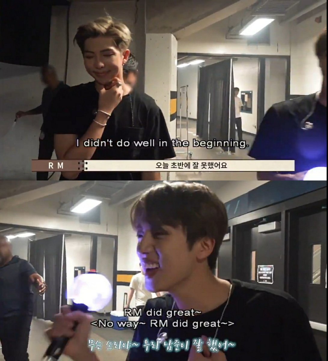 if Joon feels like his performance wasn't great Jin will cheer him up and remind him that he did well