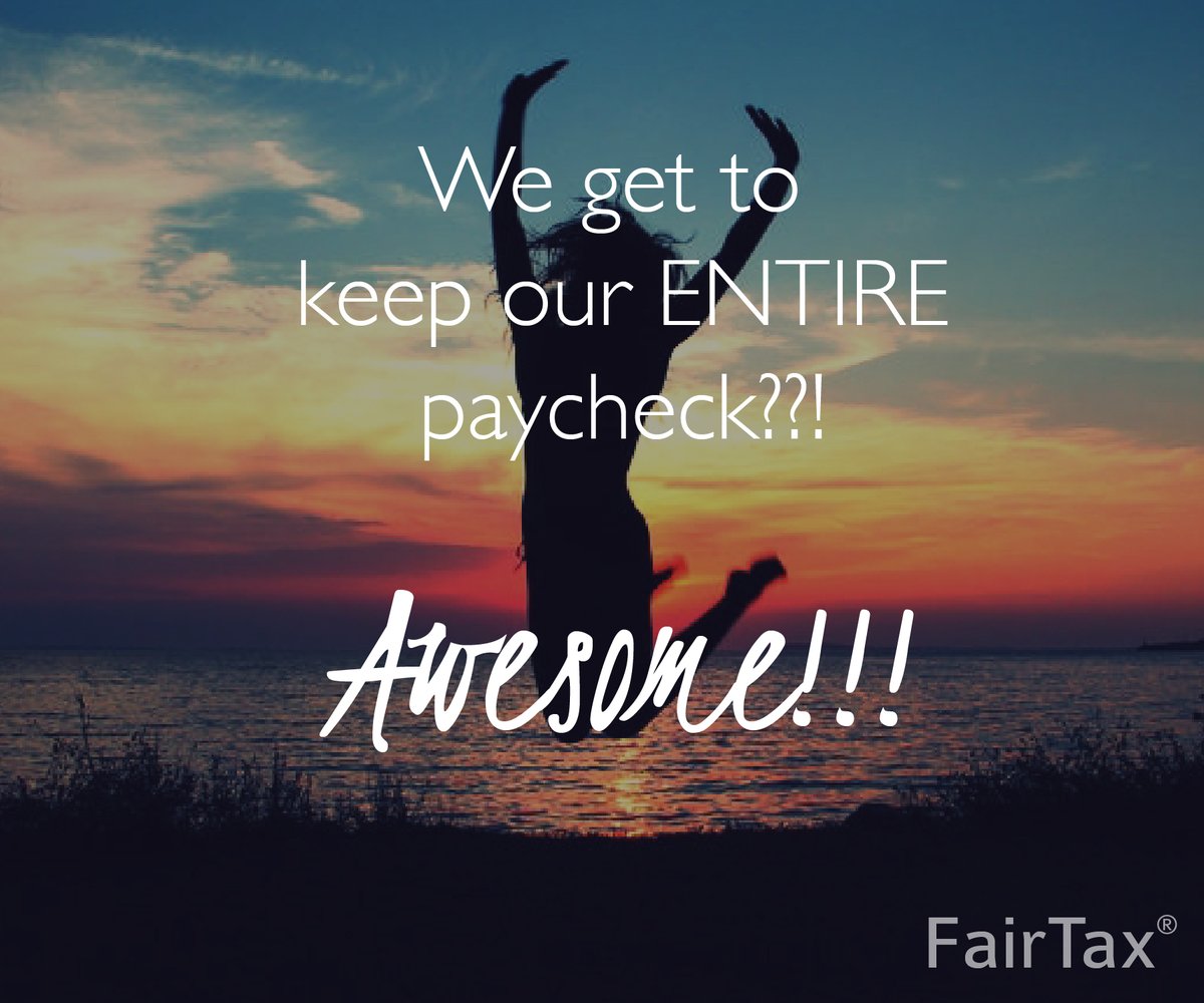 FairTaxOfficial's tweet photo. No FICA payroll tax, income tax or savings/investment income taxes. Never. https://t.co/cUXKnKJuQQ https://t.co/I5muxt04mk