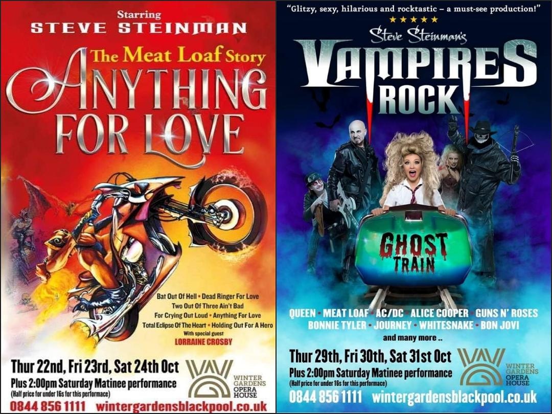 We've had a few queries about the shows at the Blackpool Winter Gardens and we are delighted to confirm that the shows WILL be going ahead! 🔥 BOOK NOW 🔥 🎟️ Anything For Love - bit.ly/31xpqMo 🎟️ Vampires Rock - bit.ly/34Fv6py