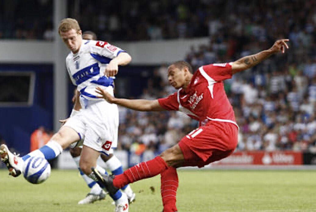 12 - 2009/10Back to all red, with these shorts being specially used for these occasions, as opposed to being part of an away kit #QPR 1-1  #NFFC