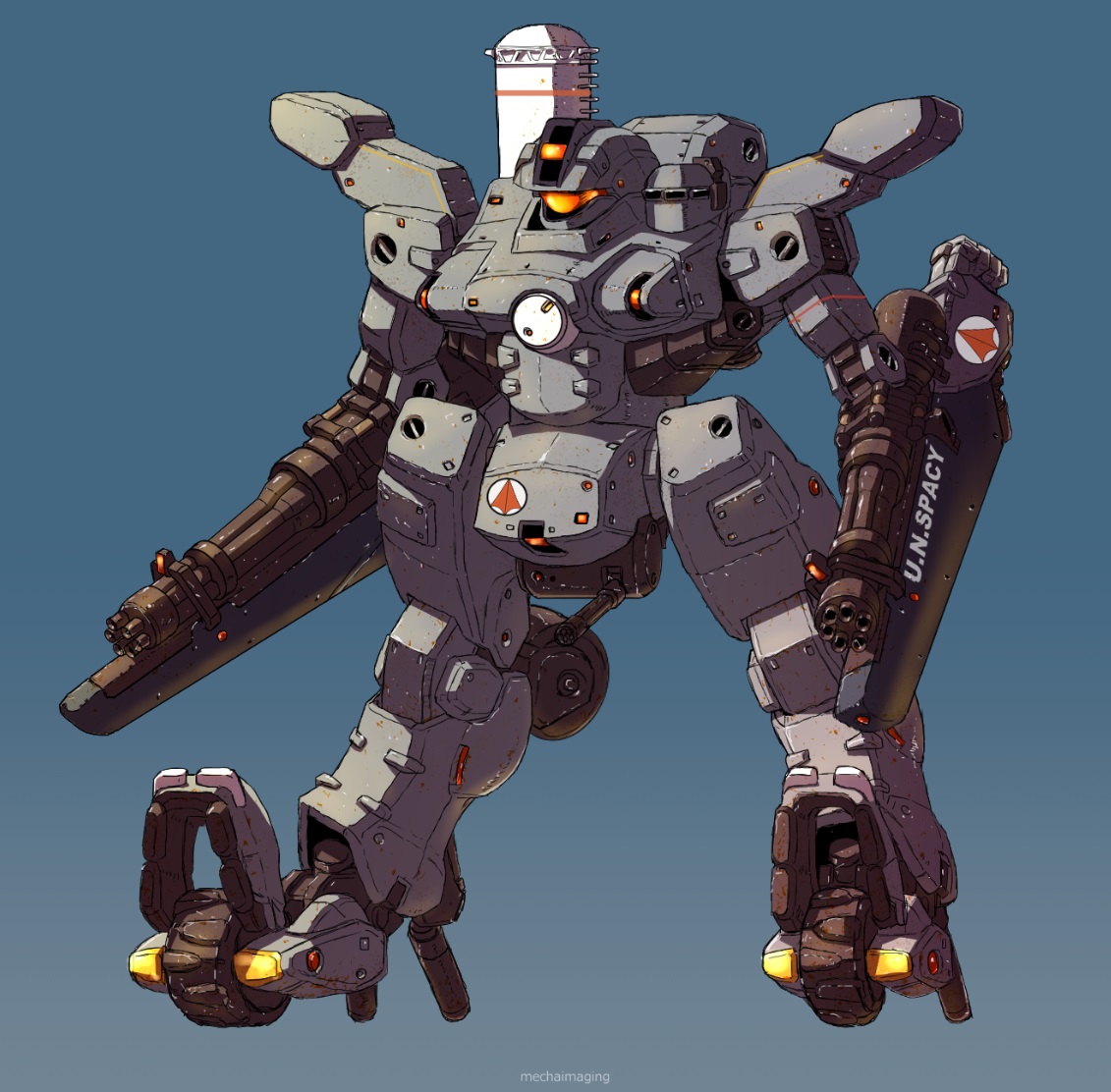 robot mecha no humans weapon science fiction solo gun  illustration images