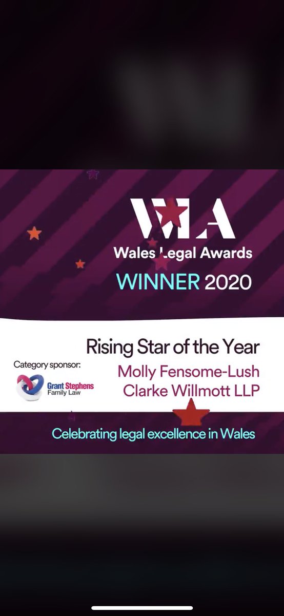 CWCoP's tweet photo. Huge congratulations to our @MFensomeLush for winning the @WalesLegalAward for Rising Star of the Year! 🌟🏴󠁧󠁢󠁷󠁬󠁳󠁿 #WLAs2020 https://t.co/fAmrfsTweX