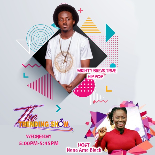 Asanteclickwise's tweet photo. Coming up this Wednesday 15th September 2020 on @KFMtvghOfficial #KFMTV 📺

LIVE INTERVIEW with Mighty BreakTrue (@iambreaktrue ) and official premiere of #Kokompe music video on #TheTrendingShow hosted by Nana Ama Black 

Time : 5pm, on your @multitvworld digibox 

#AskBreakTrue https://t.co/jrG25tr4ir