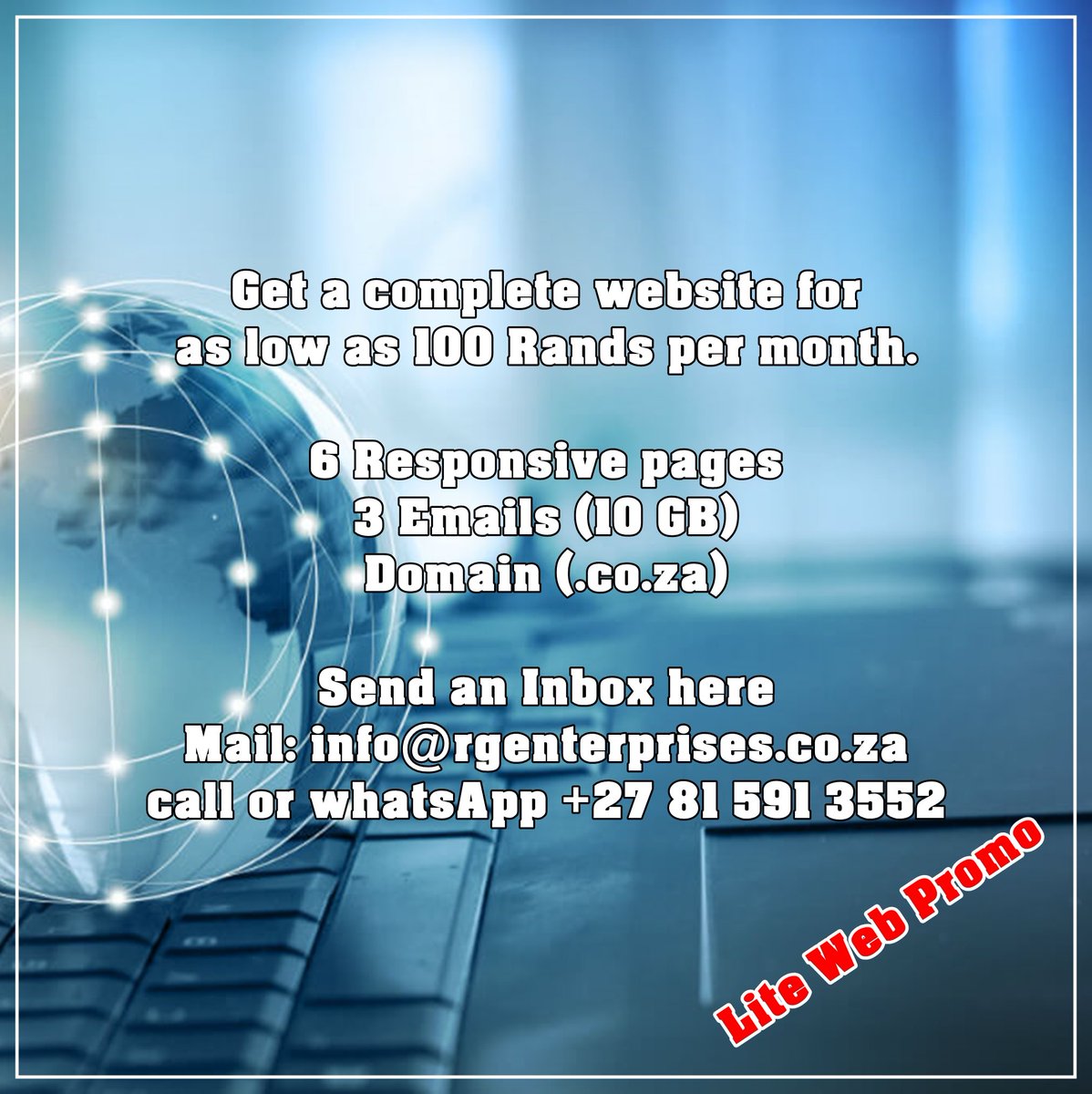 RealPhumelele's tweet photo. Small companies it is now easy to get a website for as low as 100/month, all you need to do is call/whatsApp +27 81 591 3552 or just inbox me here.

https://t.co/5MrxmT8eLp
https://t.co/MMDCvxcVgp
https://t.co/6GHeIlMXwd

Plus more
#DJSBU https://t.co/Y3ODcWlIeG