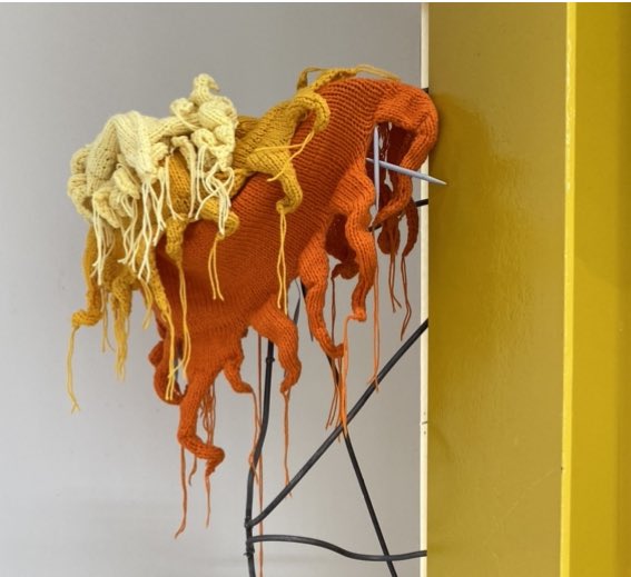 #septtextilelove #challenge <a href="/seam_collective/">seam collective</a> #discoveries #knitting #stitch #sloppycraft  #meaning #conceptualart #softsculpture #surface #colour #material #form #unfinished #unravelling #markmaking #gesture #subversivestitch #bodyparts #uncanny #freud #abject #kristeva #research