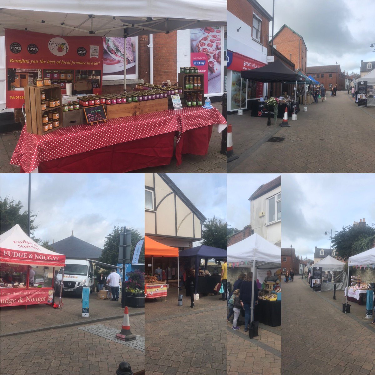 AjarOf1's tweet image. All set up for #producersmarket #sturminsternewton might not be @NotSturCFest but a good substitute! Lots of lovely cheese @Godminsterfarm @Thebook_bucket @jamesscheese also @christinesPuds @ChocArthouse @lizzibakingbird @DorsetGinger #pinkys #storypig #fudge @fromdorset #cider