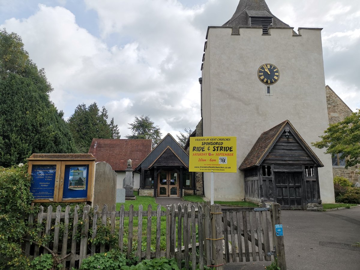 StBartsOtford's tweet photo. We're open for @RideStrideUK visitors today. Whether cycling, running or walking do drop in &amp; sign in. @SeeOfRochester #KentRideandStride #FriendsofKentChurches #otfordstbarts https://t.co/NwgiygWBu2