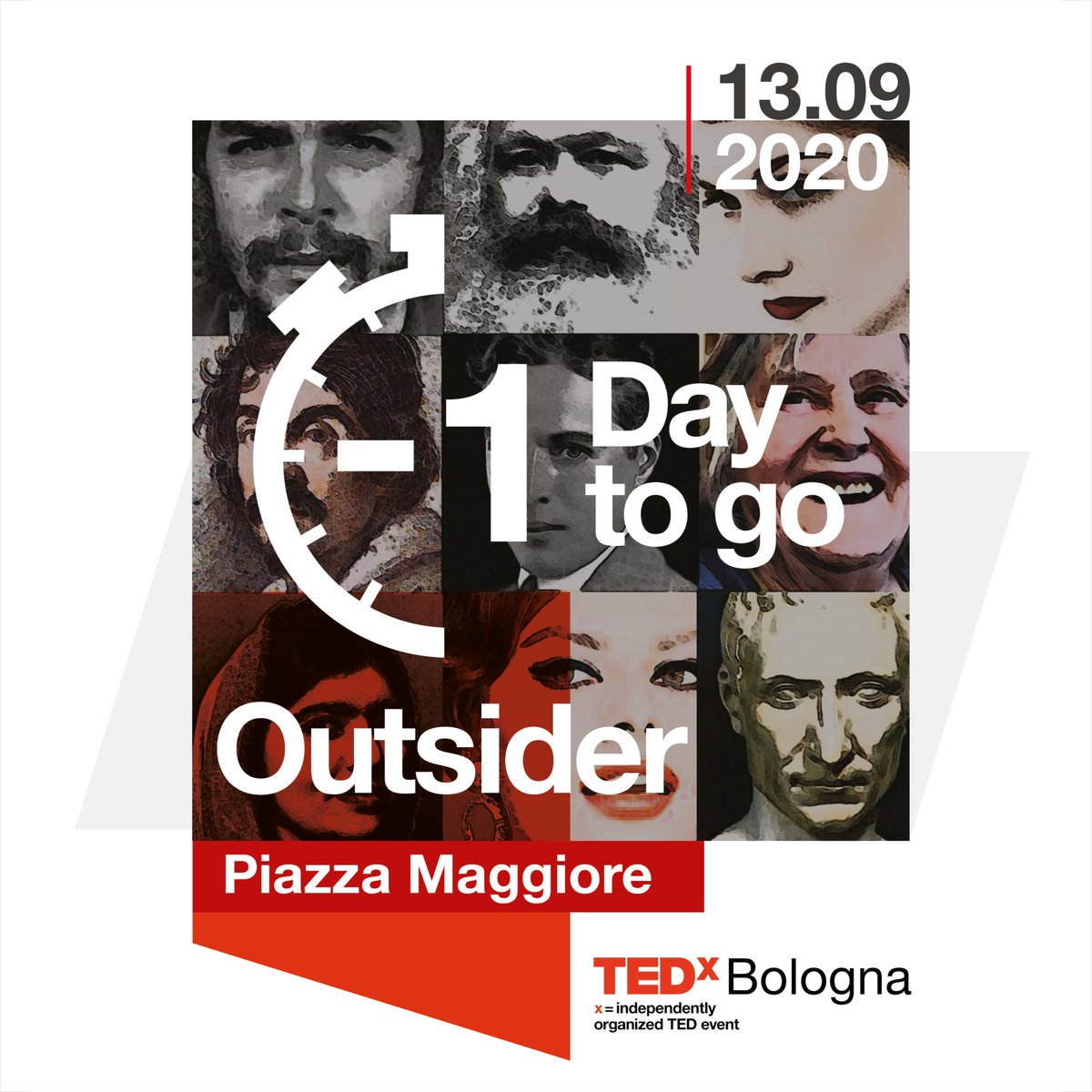 🚀🚀🚀 Ci siamo! Manca solo 1 giorno a TEDxBologna - Outsider! Siete pronti per rompere alcuni vostri equilibri di pensiero e costruirne di nuovi?
Vi aspettiamo domani alle 20.00!
#TEDxBologna #TEDx #TEDxBologna2020 #Outsider #XEdition