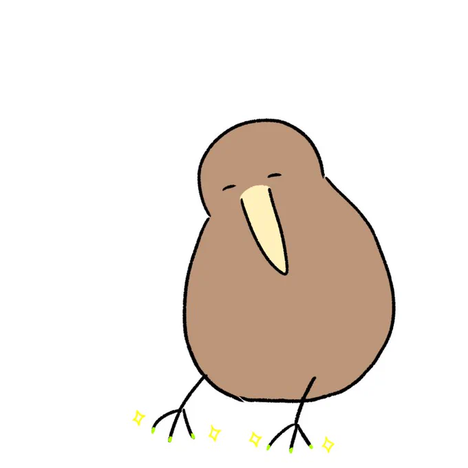 ネイルしてみたキーウィ 