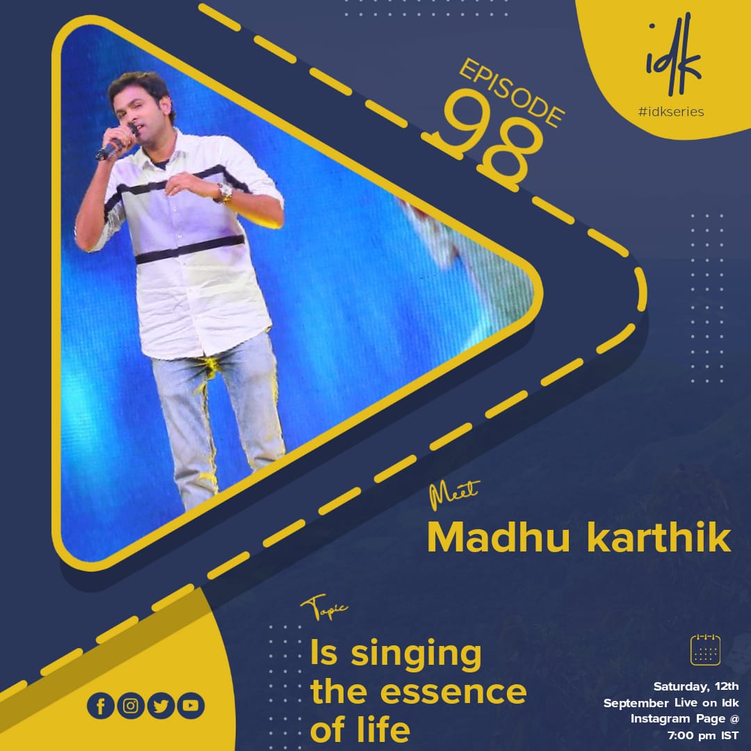 IdkSeries's tweet photo. Madhu Karthik is a Doctorate in Human Sciences and understood singing changes lives.
Then after years of hard work 

He finally made it to small screen in 2003

Join us on Saturday 12th of September live @7pm https://t.co/fYvUDMq30q