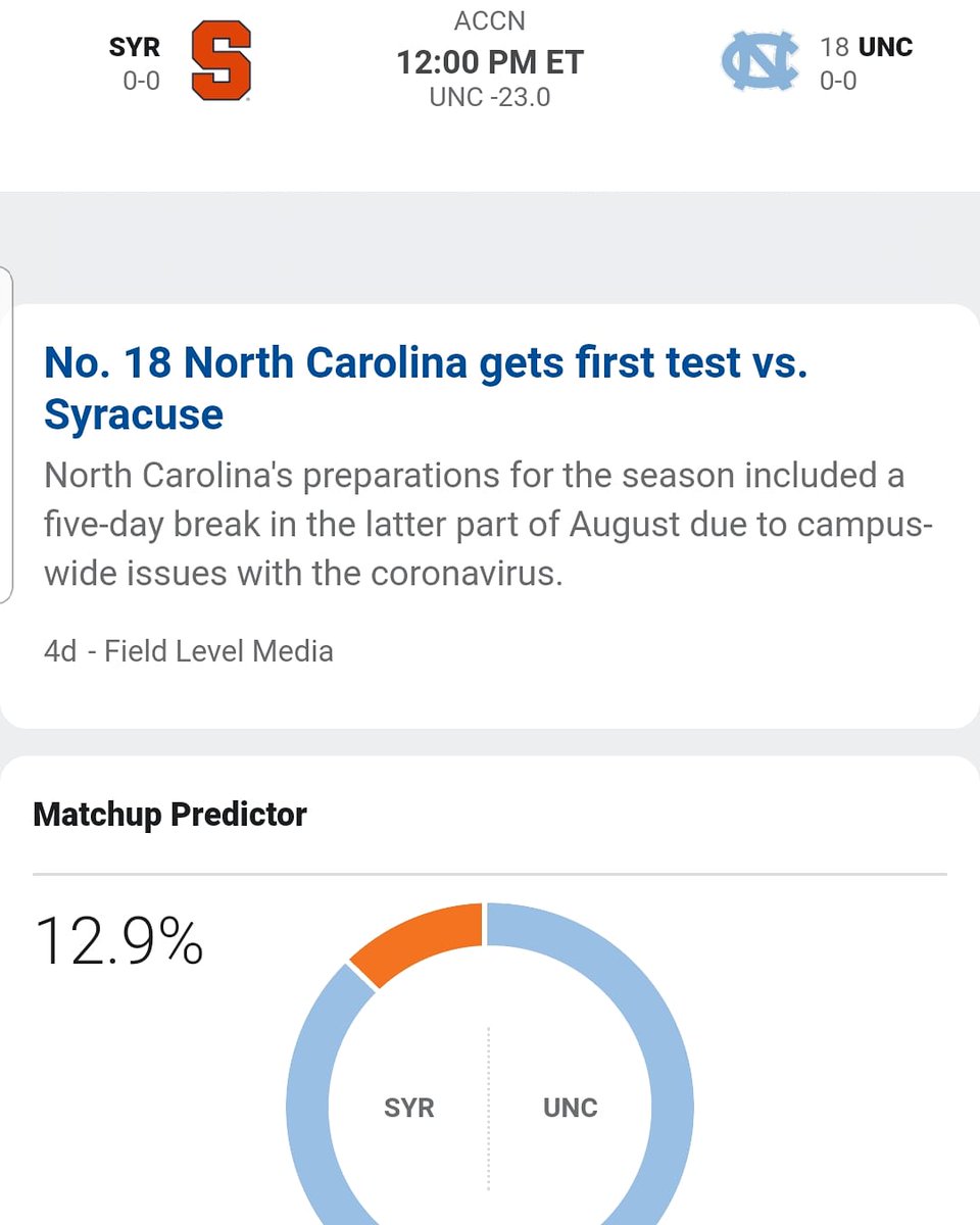 tbarronjunior's tweet photo. I didn't even know we was ranked in the top 25. This should be interesting. #gotarheels https://t.co/2NAORAnkkL