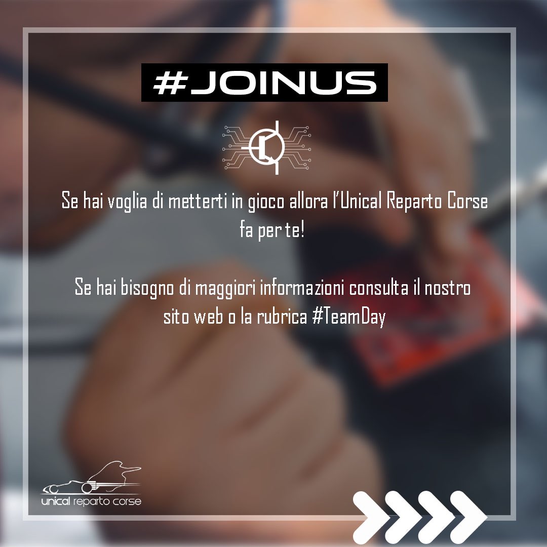 UnicalRepartoCo's tweet photo. È ufficialmente aperto il RECLUTAMENTO della nuova Stagione!

Scorri le immagini per avere più info e unisciti al Team #URC 

Clicca il link https://t.co/Pfn7UD00BP e compila il modulo entro le ore 23:59 dell'11 Ottobre 2020 ⏳

#universitàdellacalabria #DIMEG #unicalrepartocorse https://t.co/sqW1VMD07j