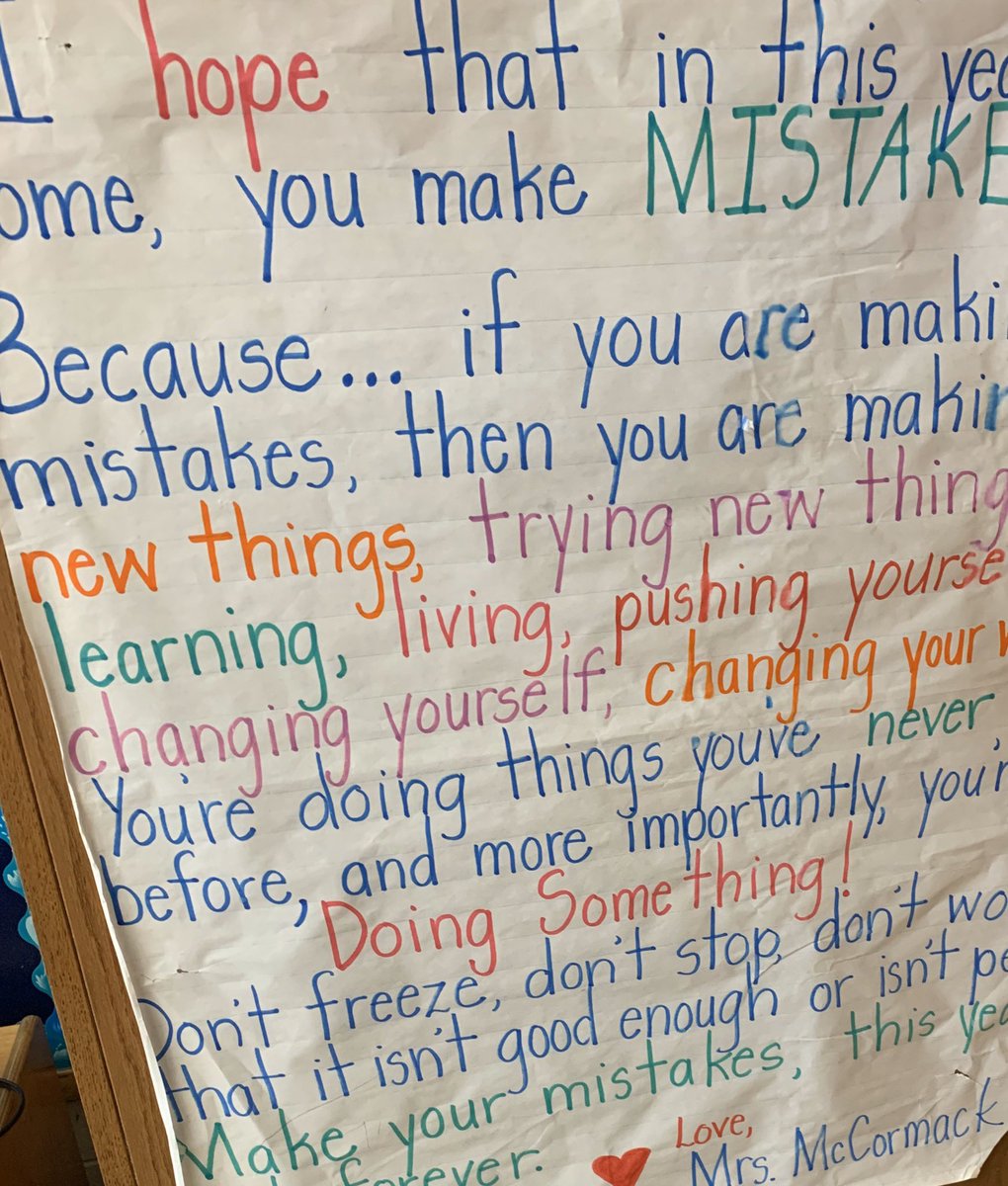 This week our class talked about making mistakes and coming up with a plan to fix them.