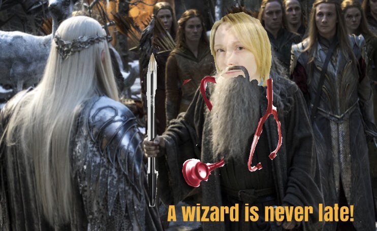 shorty_doc's tweet photo. What happens In my head when the SpR says I’m 5 minutes late for board round. Truth. 😂😂
#awizardisneverlate #delusionsofgrandeur #penmightierthansword #LordOfTheRings https://t.co/37QN2RCtNJ