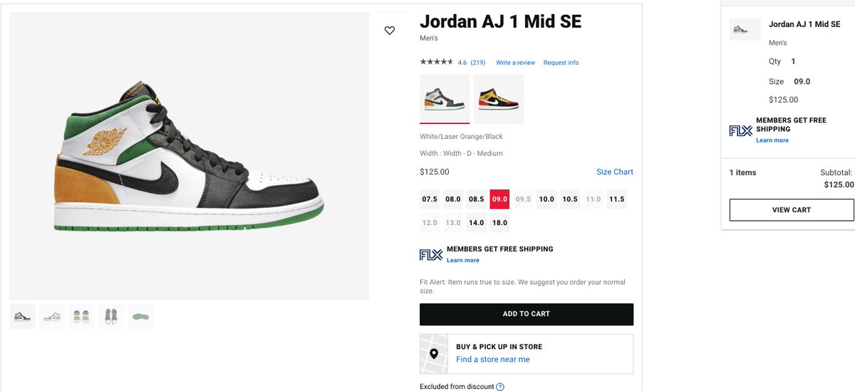 sizes restocked Air Jordan 1 Mid 