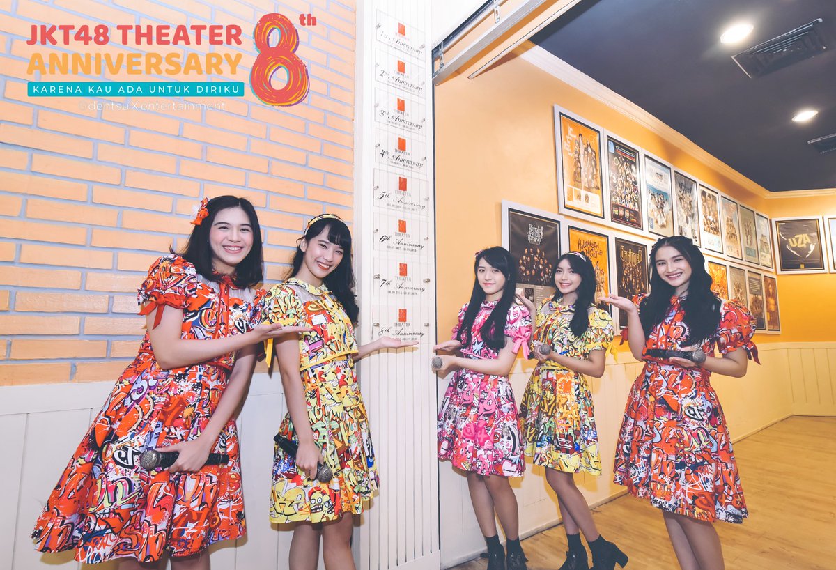 Hari ini JKT48 Theater merayakan hari ulang tahunnya yang ke-8. Terima kasih atas dukungan kalian sampai sekarang ini! Karena kalian ada untuknya, rumah kedua bagi kita semua. #JKT48Theater8thAnniv