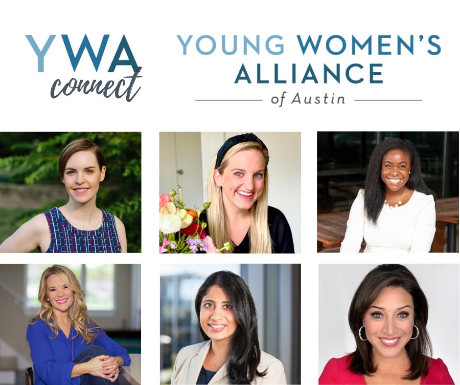 Sending a HUGE thank you to these six women for helping us kick off our YWA Connect 2020 program in style. Get ready to set goals and kick imposter syndrome to the curb with <a href="/anastasiateague/">Anastasia Teague</a>, Caroline Crawford, @JOmadeke, Amanda McPherson, <a href="/sujajmera/">Sujata Ajmera</a> and <a href="/YvonneN_KVUE/">Yvonne Nava</a>
