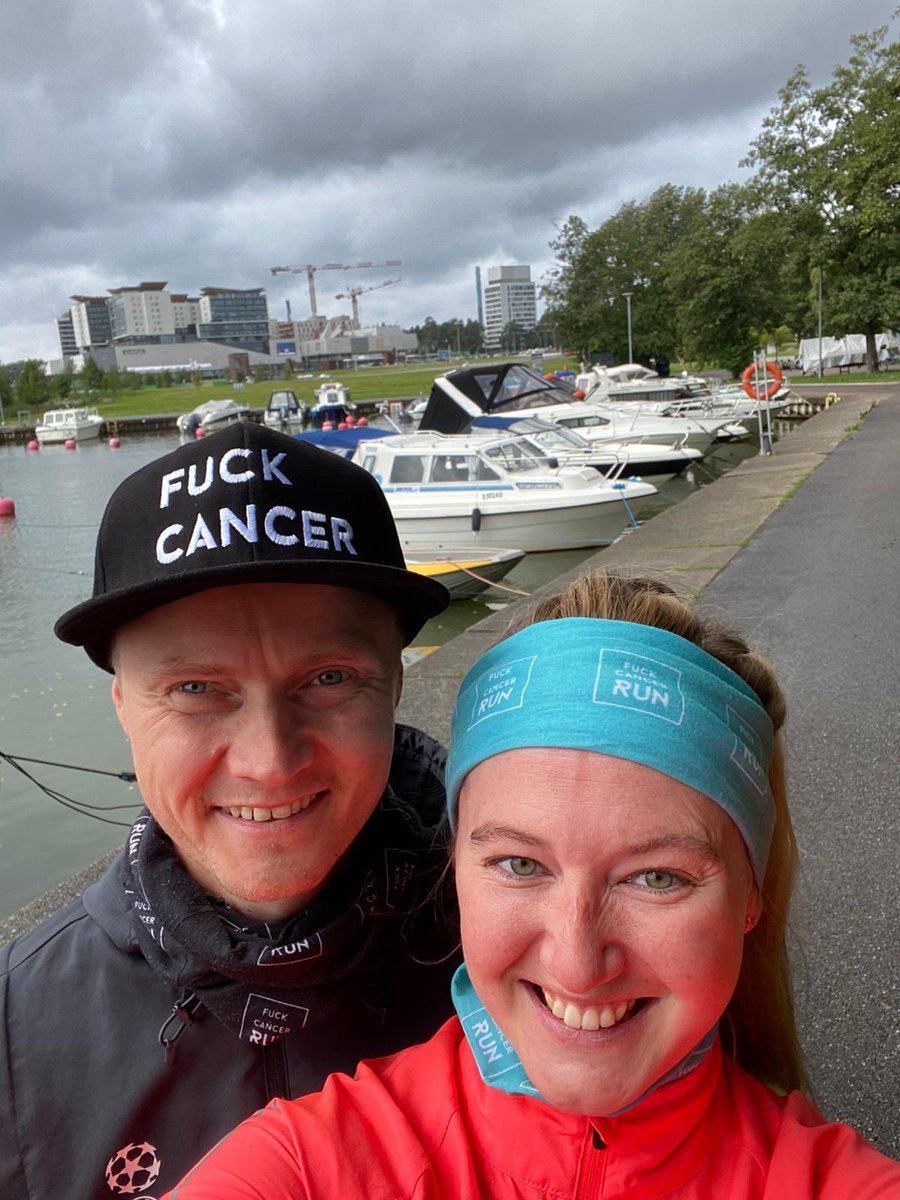 Tapiolassa juostaan hyvän asian puolesta 👍 <a href="/vikmakat/">Katarina Vikman</a> #fuckcancerrun2020 #kanssakulkija
