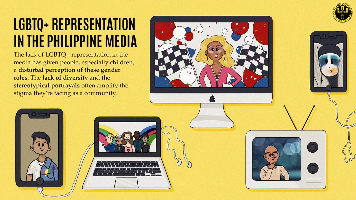 We’re back for #PsychSpeak’s second release of the month! As the media is a powerful way to spread ideas and information, we want to spread awareness about the portrayal of the LGBTQ+ community in the Philippine Media.

#LGBTQinMedia #FightForEquality #TransLivesMatter 🌈✊