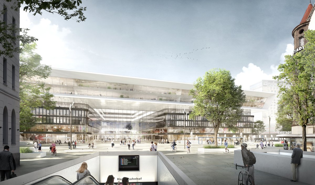 A més, en el cas de la Hbf, està en marxa una reforma que la transformarà totalment, a l'estil de Berlin Hbf. I amb nova estació pel segon túnel de S-Bahn i espai preparat per la tercera estació de metro per la futura línia U9. Espectacular! S'haurà de tornar al 2027. 