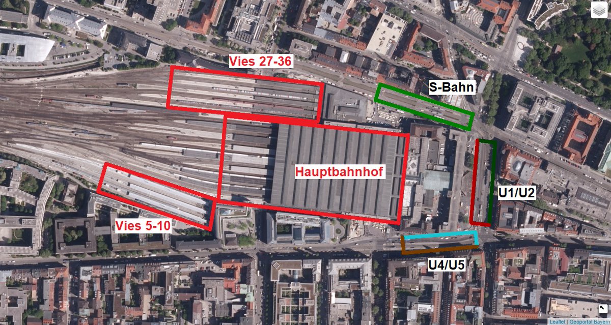 Per exemple, l'estació central (Hauptbahnhof), amb diverses "estacions" diferents dins mateix.