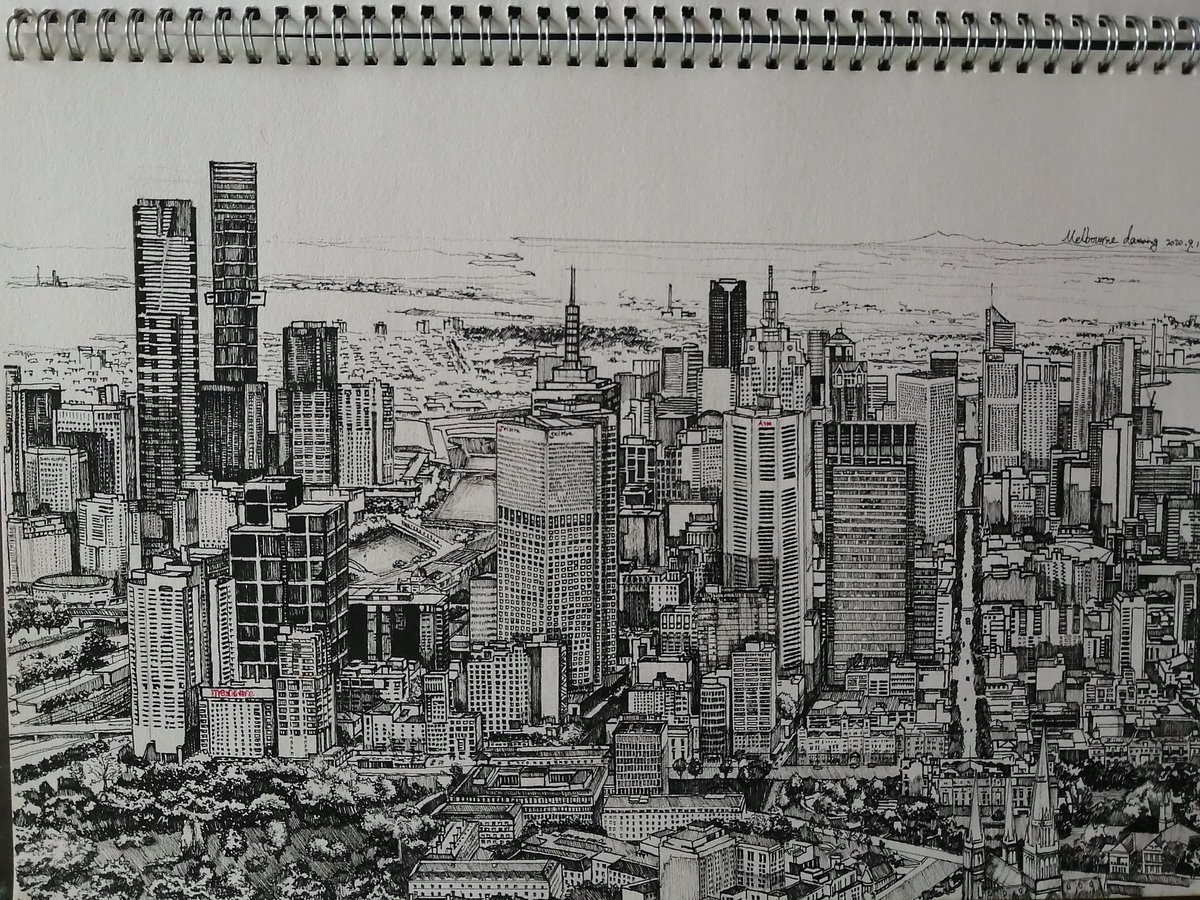df2395979140's tweet photo. My new drawing melbourne painting out now,Do you want it?#artist #sketch #artwork #archisketcher #skylinedrawing #drawing #painting #drawingpapers #paintingart #skyline #citysketch #melbourne #sketchnow #melbournedrawing #cityskylinedrawing #sketch_architectart https://t.co/cbuFWzHzKX